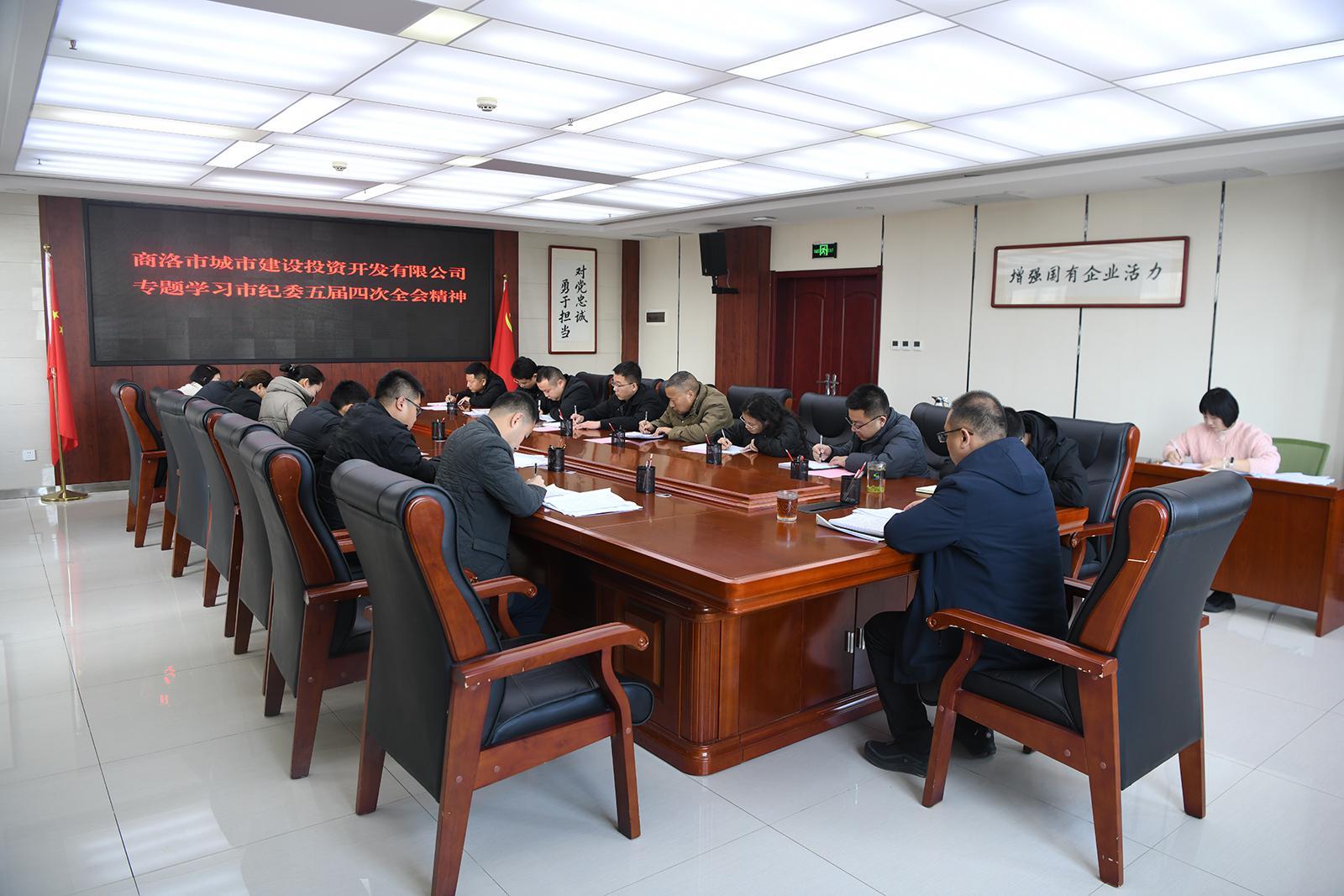 市城投公司專題學(xué)習(xí)傳達五屆市紀委四次全會精神